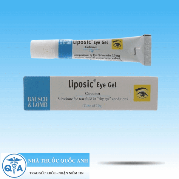 Liposic Eye Gel 2mg/g Gel tra mắt trị khô mắt (tuýp 10g) Nhà Thuốc