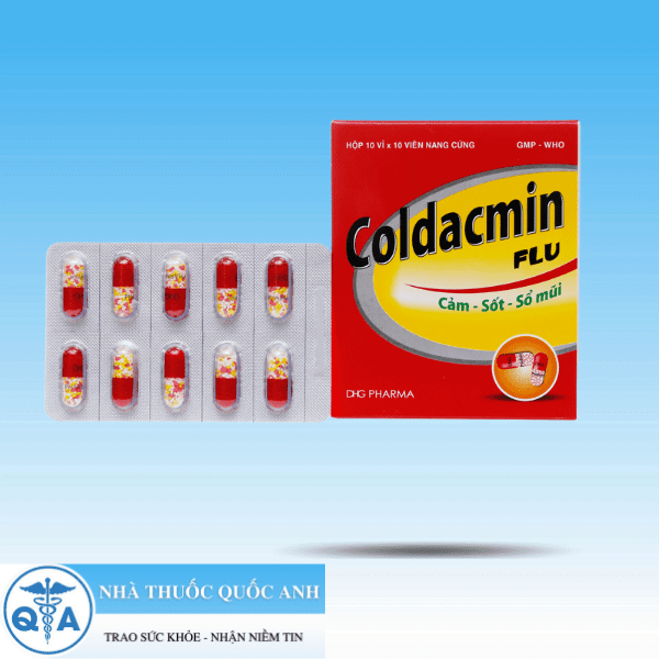 Coldacmin Flu trị cảm cúm, cảm lạnh (10 vỉ x 10 viên)