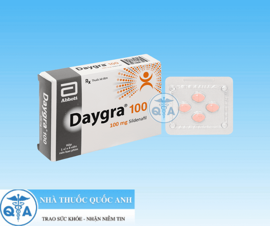 Daygra Thuốc Daygra 100 - Điều trị rối loạn cương dương - Nhà Thuốc Quốc Anh