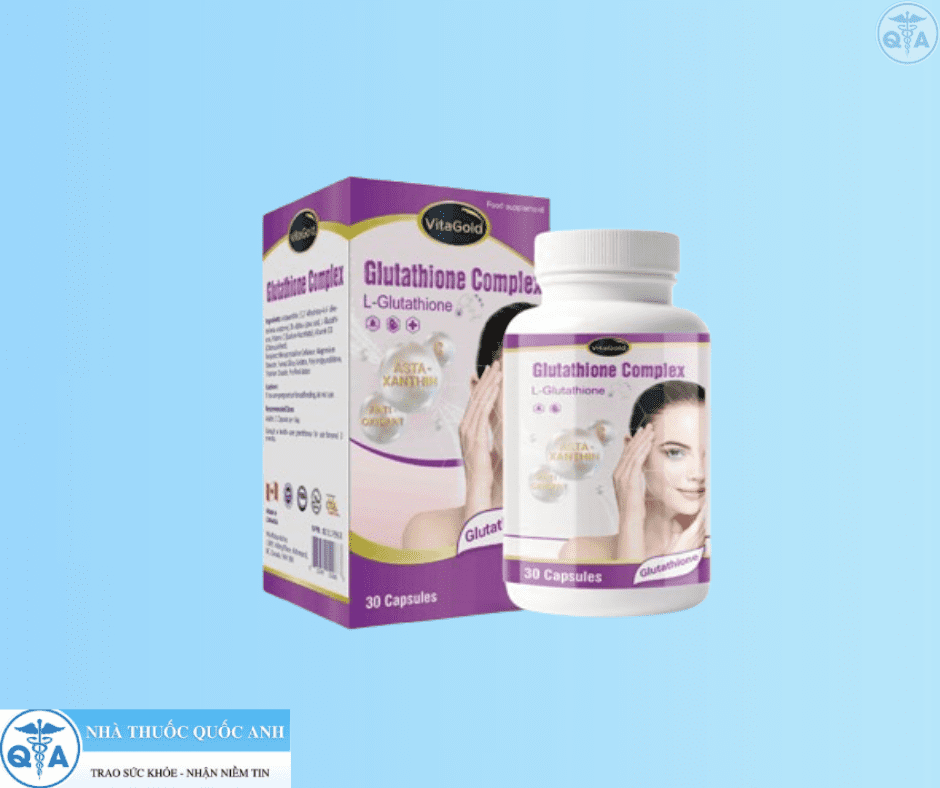 VITAGOLD GLUTATHIONE COMPLEX vin ung h tr trng da gim sm nm - Nh  Thuc Quc Anh